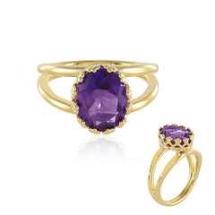 Anello in argento con Ametista Zambiana
