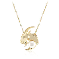 Collana in argento con Perla d'Acqua Dolce Bianca