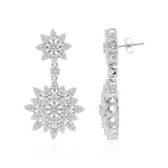 Orecchini in argento con Topazio Bianco
