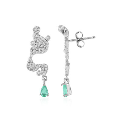 Orecchini in argento con Smeraldo Colombiano (SAELOCANA)