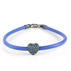 Bracciale in argento con Diamante Blu