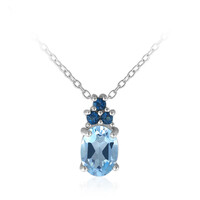 Collana in argento con Topazio Blu Cielo