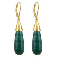 Orecchini in argento con Malachite