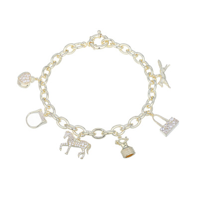 Bracciale in argento con Zircone (Adela Silber)