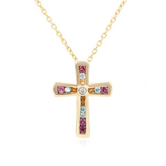 Collana in argento con Rodolite