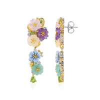 Orecchini in argento con Calcedonio Giallo (Gems en Vogue)