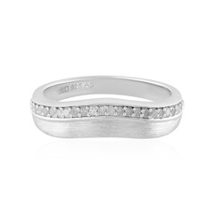 Anello in argento con Diamante I4 (J)