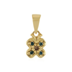 Ciondolo in argento con Diamante Champagne I3