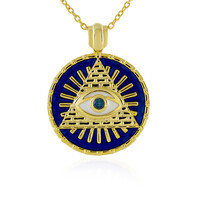 Collana in argento con Topazio Blu Londra