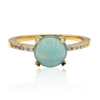 Anello in argento con Opale Blu dell'Etiopia