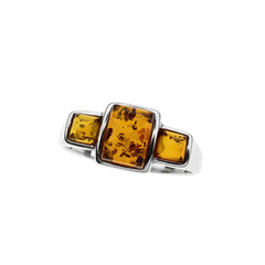Anello in argento con Ambra Baltica