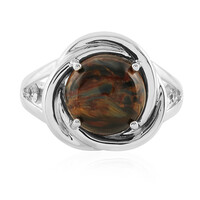 Anello in argento con Pietersite Dorata