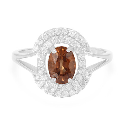 Anello in argento con Zircone Cannella