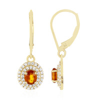 Orecchini in oro con Cianite Arancione della Tanzania