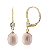 Orecchini in argento con Perla d'Acqua Dolce Pesca