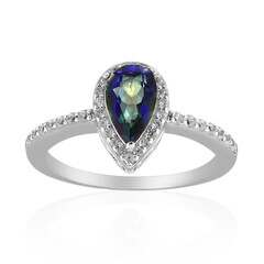 Anello in argento con Quarzo Mistico Blu