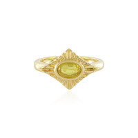 Anello in argento con Zaffiro Giallo del Madagascar