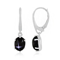Orecchini in argento con Diopside Stellato d'India