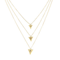 Collana in oro con Diamante Champagne I2 (de Melo)