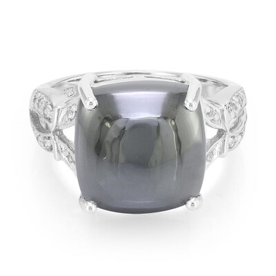 Anello in argento con Ematite Nera
