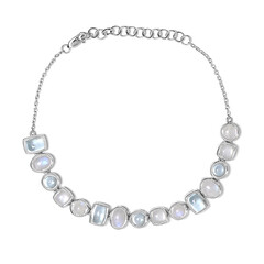 Bracciale in argento con Pietra di Luna Blu (KM by Juwelo)