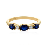 Anello in argento con Spinello Blu Royal