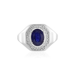Anello in argento con Zaffiro Blu del Madagascar