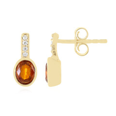 Orecchini in oro con Cianite Arancione della Tanzania