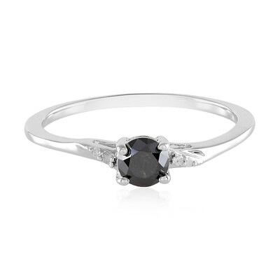 Anello in argento con Diamante Nero