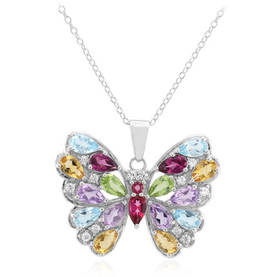 Collana in argento con Topazio Blu Cielo