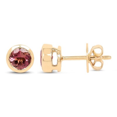 Orecchini in oro con Tormalina Rosa Brasiliana