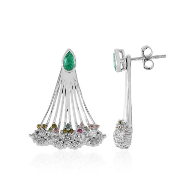 Orecchini in argento con Smeraldo Colombiano (SAELOCANA)