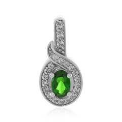 Ciondolo in argento con Diopside Russo