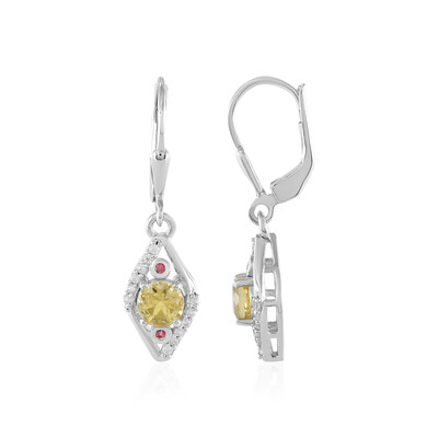 Orecchini in argento con Berillo Giallo