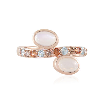 Anello in argento con Pietra di Luna Bianca (KM by Juwelo)