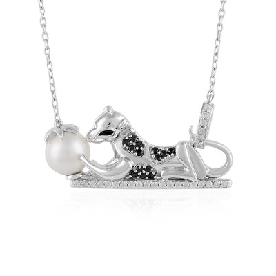 Collana in argento con Perla d'Acqua Dolce Bianca