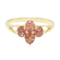 Anello in oro con Zaffiro Padparadscha (non riscaldato) (AMAYANI)