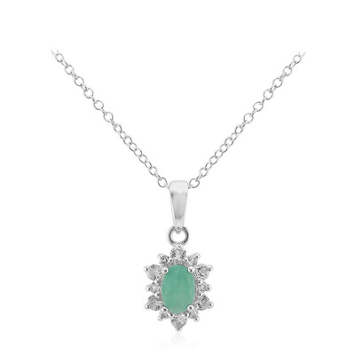 Collana in argento con Smeraldo Brasiliano