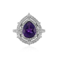 Anello in argento con Ametista Zambiana