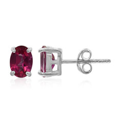 Orecchini in argento con Topazio Mistico Rosa Acceso