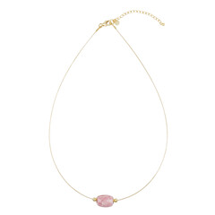 Collana in acciaio inossidabile con Rodocrosite
