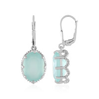 Orecchini in argento con Calcedonio Acqua