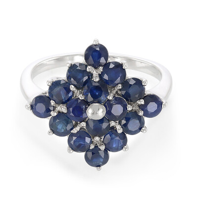 Anello in argento con Zaffiro Blu