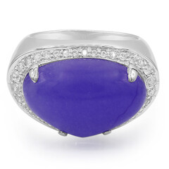Anello in argento con Giada
