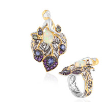 Anello in argento con Opale di Welo (Gems en Vogue)