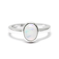 Anello in argento con Opale di Welo