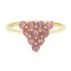 Anello in oro con Zaffiro Padparadscha (non riscaldato) (AMAYANI)