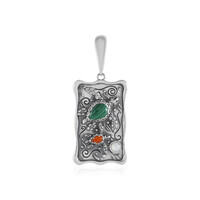Ciondolo in argento con Malachite (Desert Chic)