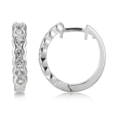 Orecchini in argento con Topazio Bianco