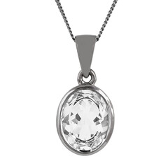 Collana in argento con Topazio Bianco